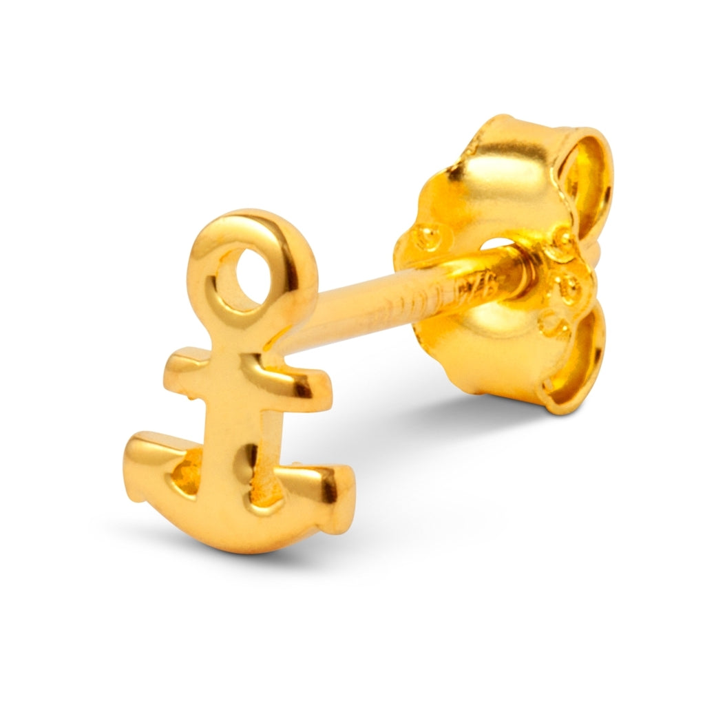 LULU Copenhagen Anchor earring 1 pcs Ear stud, 1 pcs Gold plated