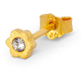 Blomst earring 1 pcs - White
