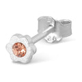 Blomst earring 1 pcs - Peach