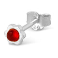 Blomst earring 1 pcs - Red Agate