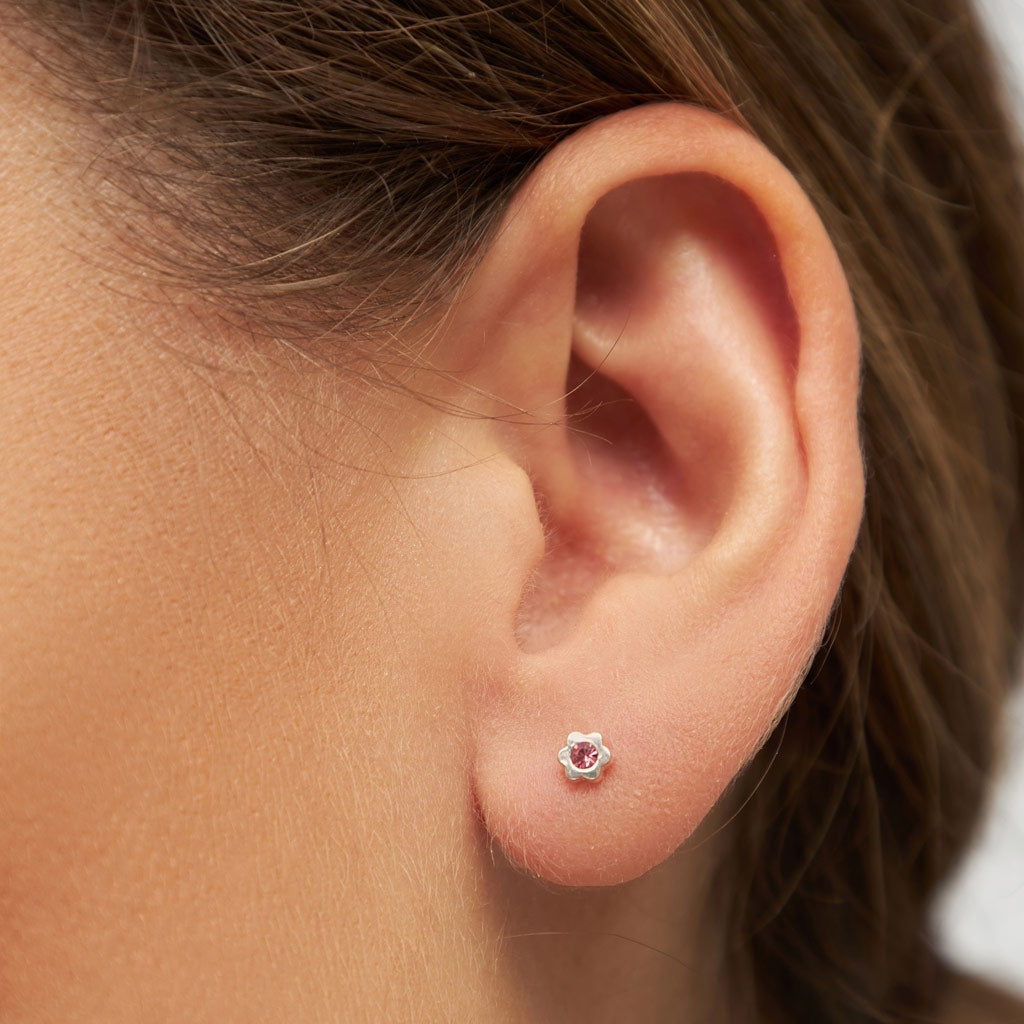 LULU Copenhagen Blomst Shiny earring 1 pcs Ear stud, 1 pcs Pink