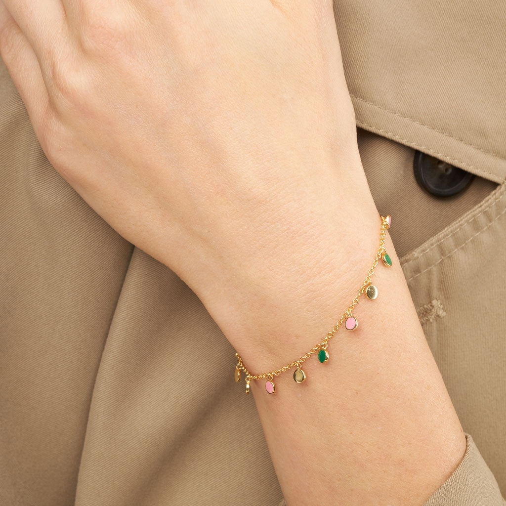 LULU Copenhagen Boho Bracelet gold plated Bracelets Green