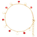 Boho Bracelet gold plated - Passion Red
