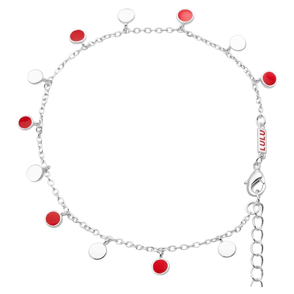 LULU Copenhagen Boho Bracelet silver plated Bracelets Passion Red