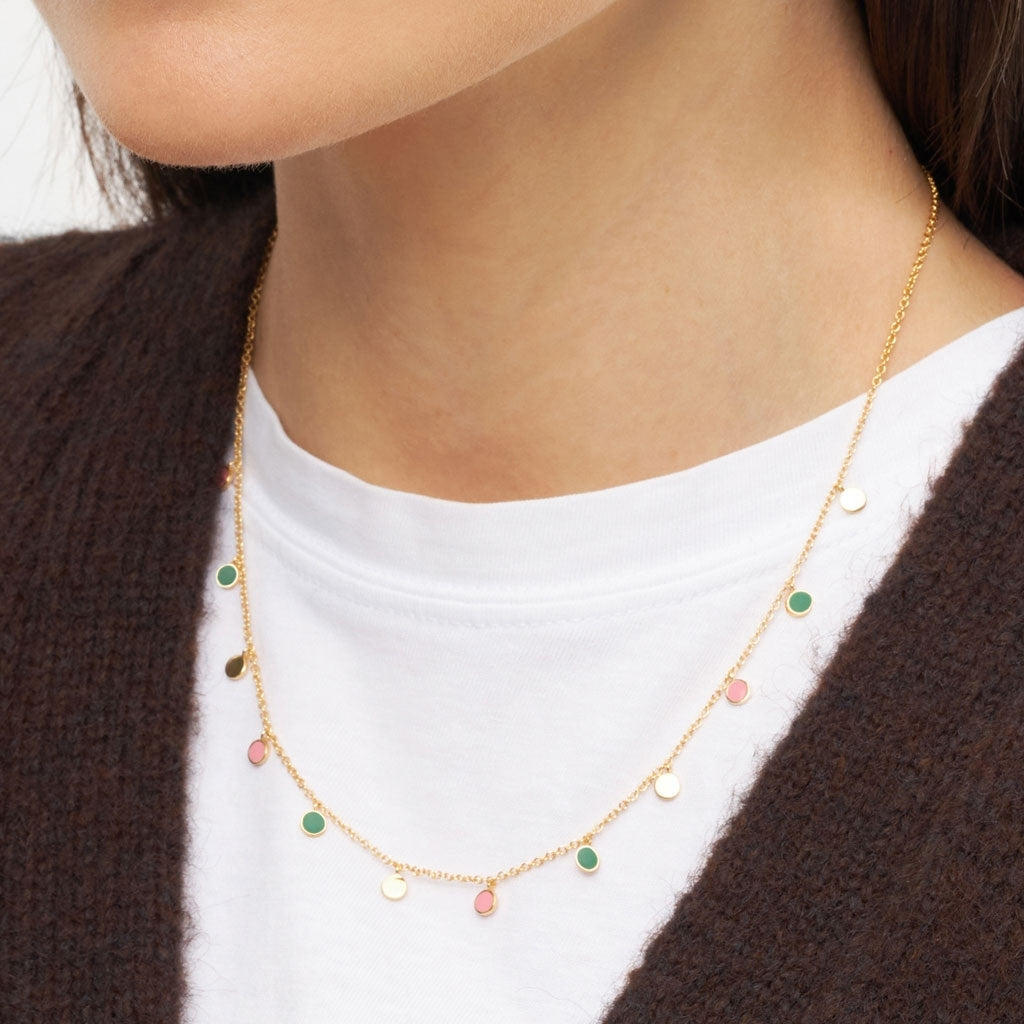 LULU Copenhagen Boho Necklace gold plated Necklaces Green