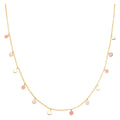Boho Necklace gold plated - Light Pink