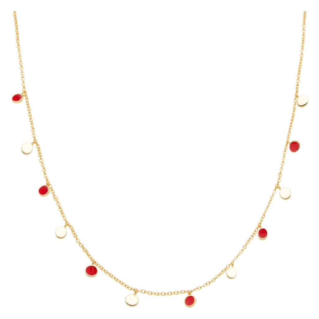LULU Copenhagen Boho Necklace gold plated Necklaces Passion Red