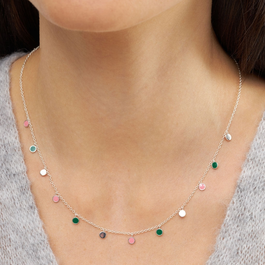 LULU Copenhagen Boho Necklace silver plated Necklaces Green