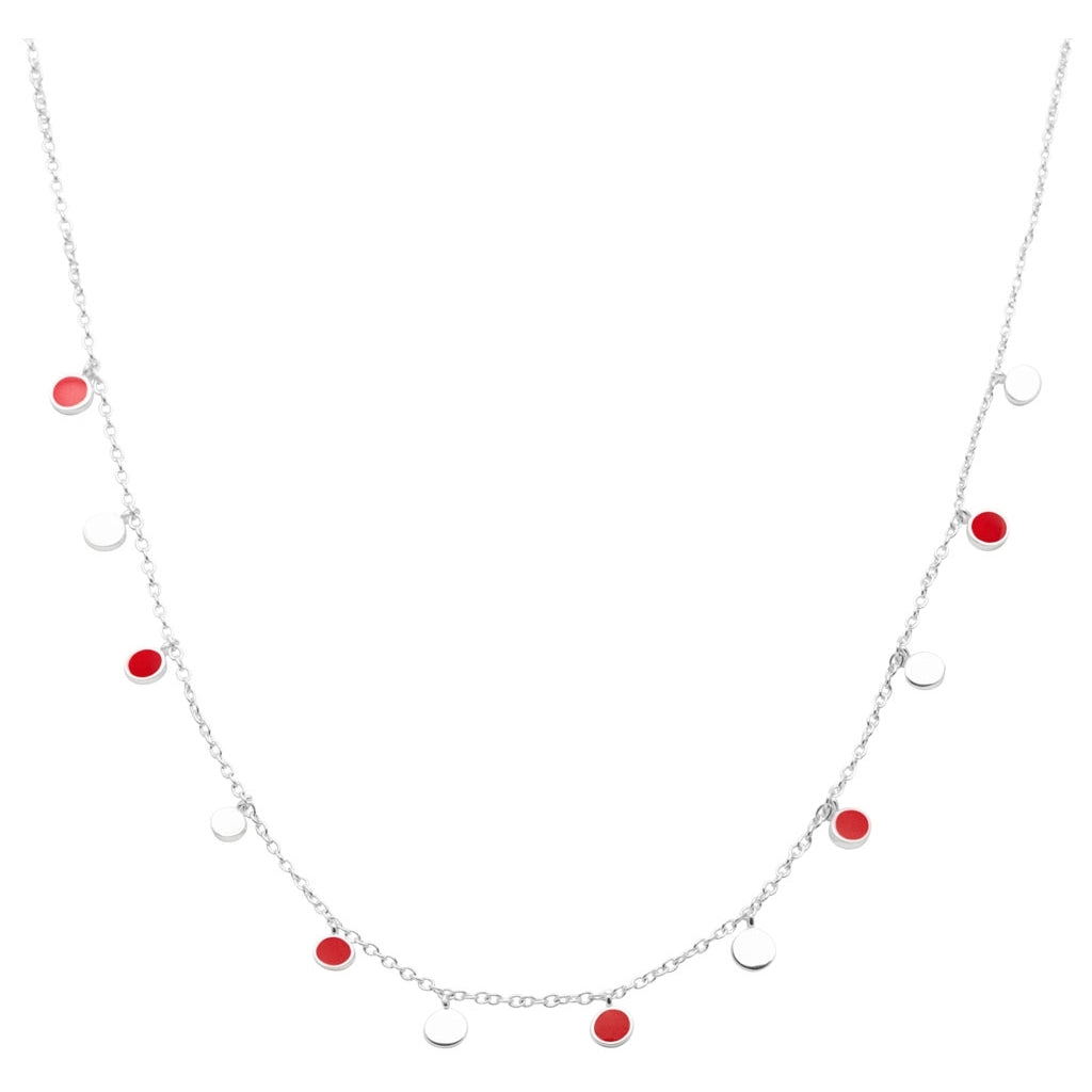 LULU Copenhagen Boho Necklace silver plated Necklaces Passion Red