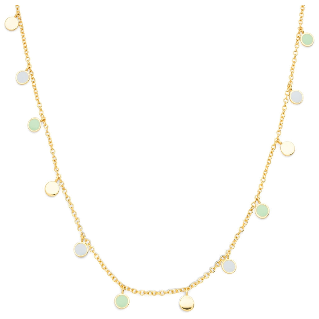 LULU Copenhagen Boho Necklace gold plated Necklaces Skyride Blue/Seasalt Green