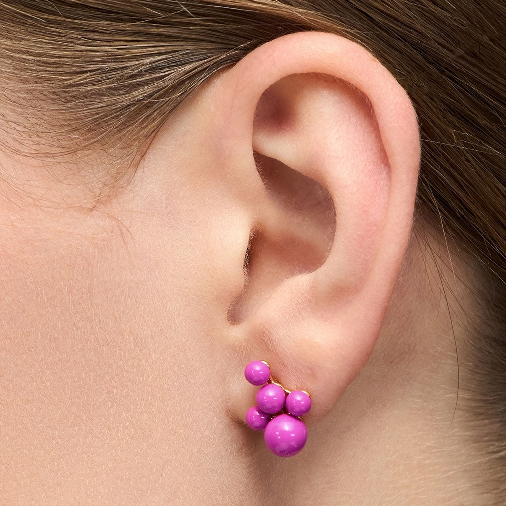 LULU Copenhagen Bouquet Cloud earring 1 pcs Ear stud, 1 pcs Electric Fuchsia Pink