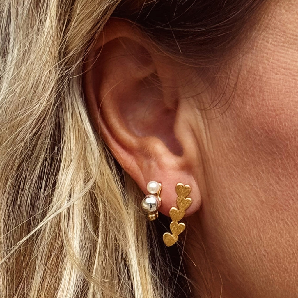 LULU Copenhagen Bouquet Drip Silver earring 1 pcs Ear stud, 1 pcs Gold plated