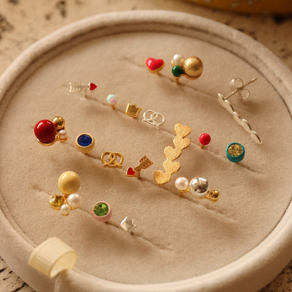 LULU Copenhagen Bouquet The Classic earring 1 pcs Ear stud, 1 pcs Gold plated