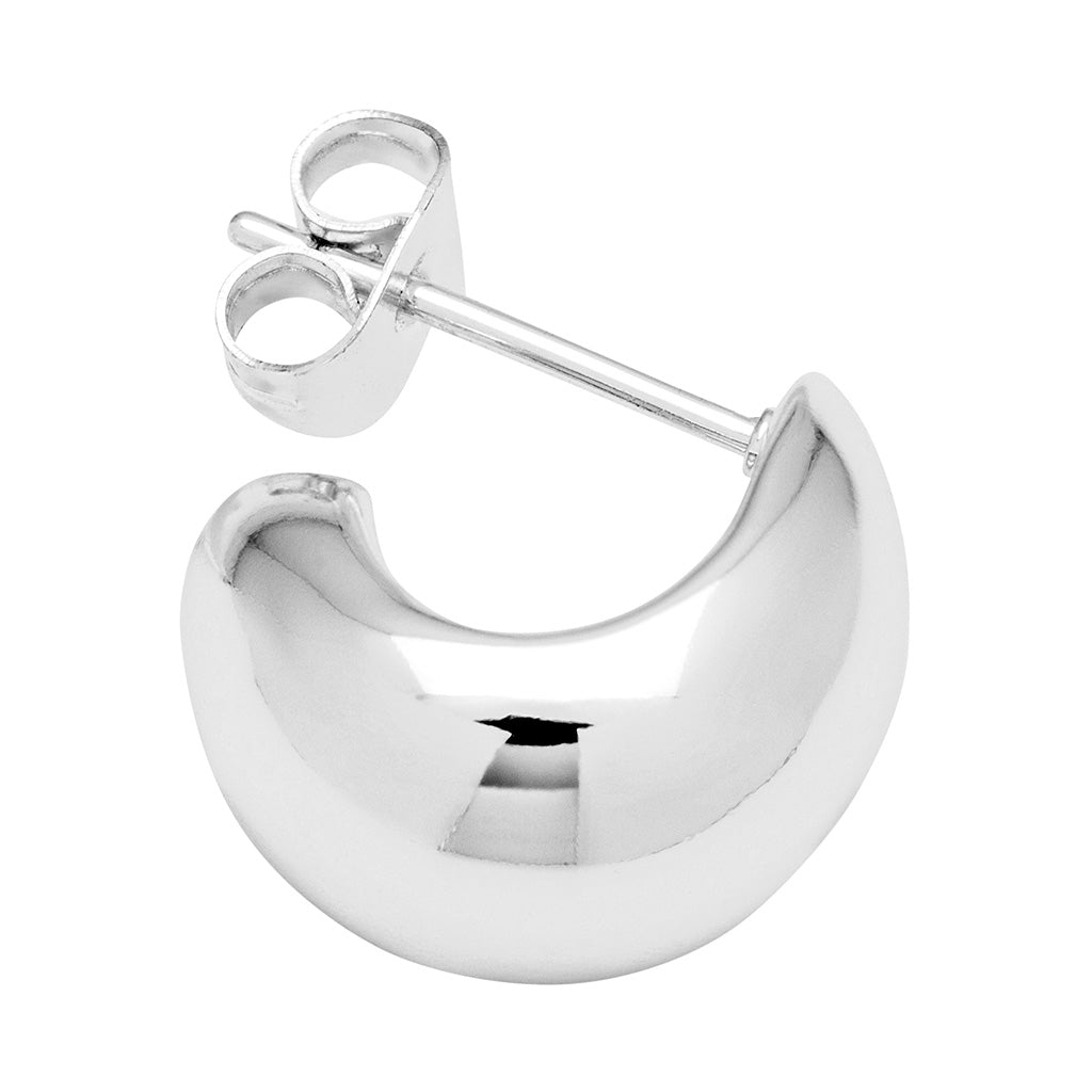 LULU Copenhagen Chunky Drop Hoops pair Hoops Silver Plated