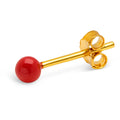 Color Ball earring 1 pcs - Passion Red