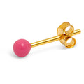Color Ball earring 1 pcs - Pink