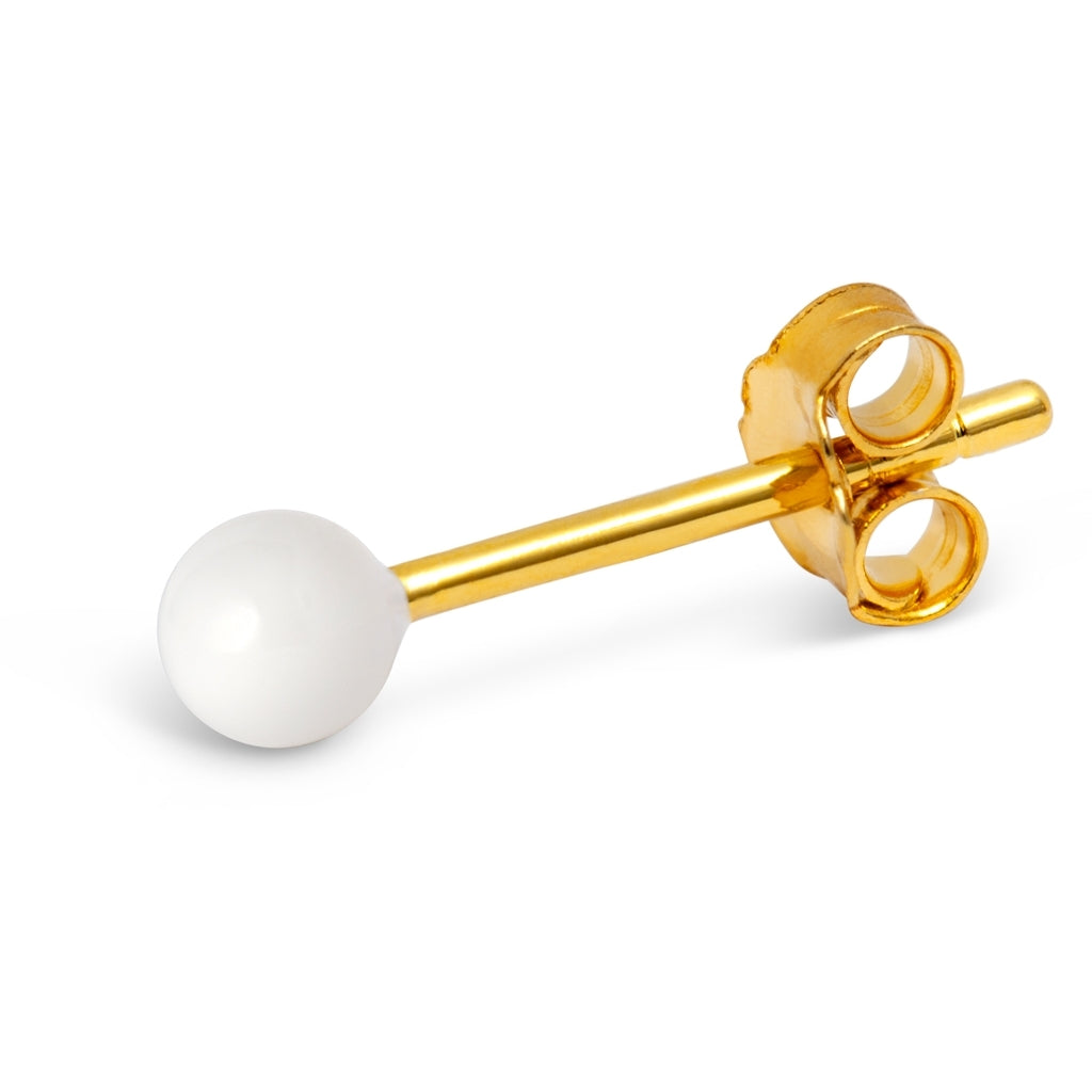 LULU Copenhagen Color Ball earring 1 pcs Ear stud, 1 pcs White
