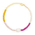 Color Ball Bracelet Pearls gold plated - Gold plated