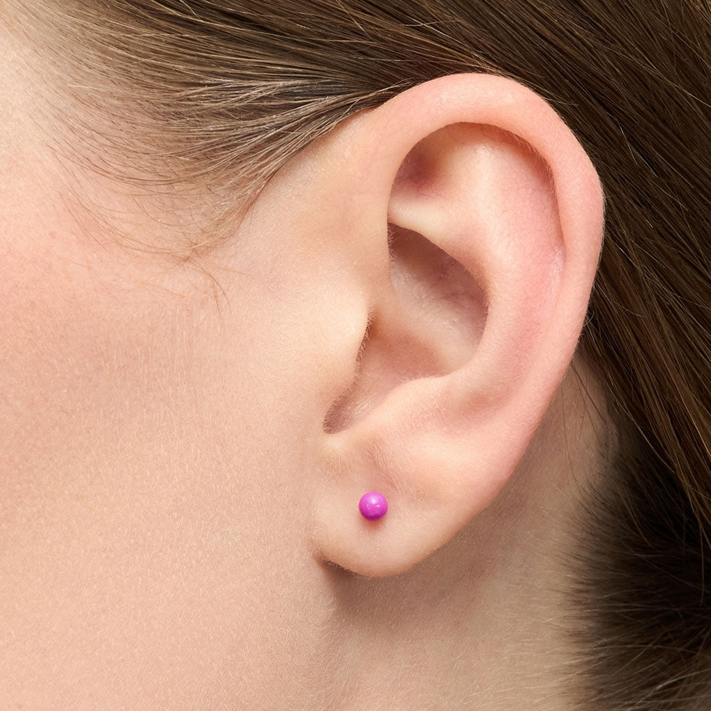 LULU Copenhagen Color Ball earring 1 pcs Ear stud, 1 pcs Electric Fuchsia Pink