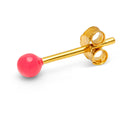 Color Ball earring 1 pcs - Hot Coral