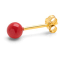 Color Ball Medium earring 1 pcs - Passion Red