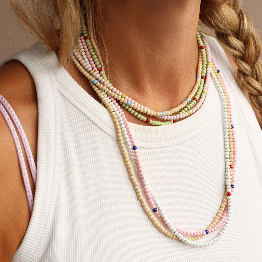 LULU Copenhagen Color Ball Necklace long Necklaces Buttercream/Multi