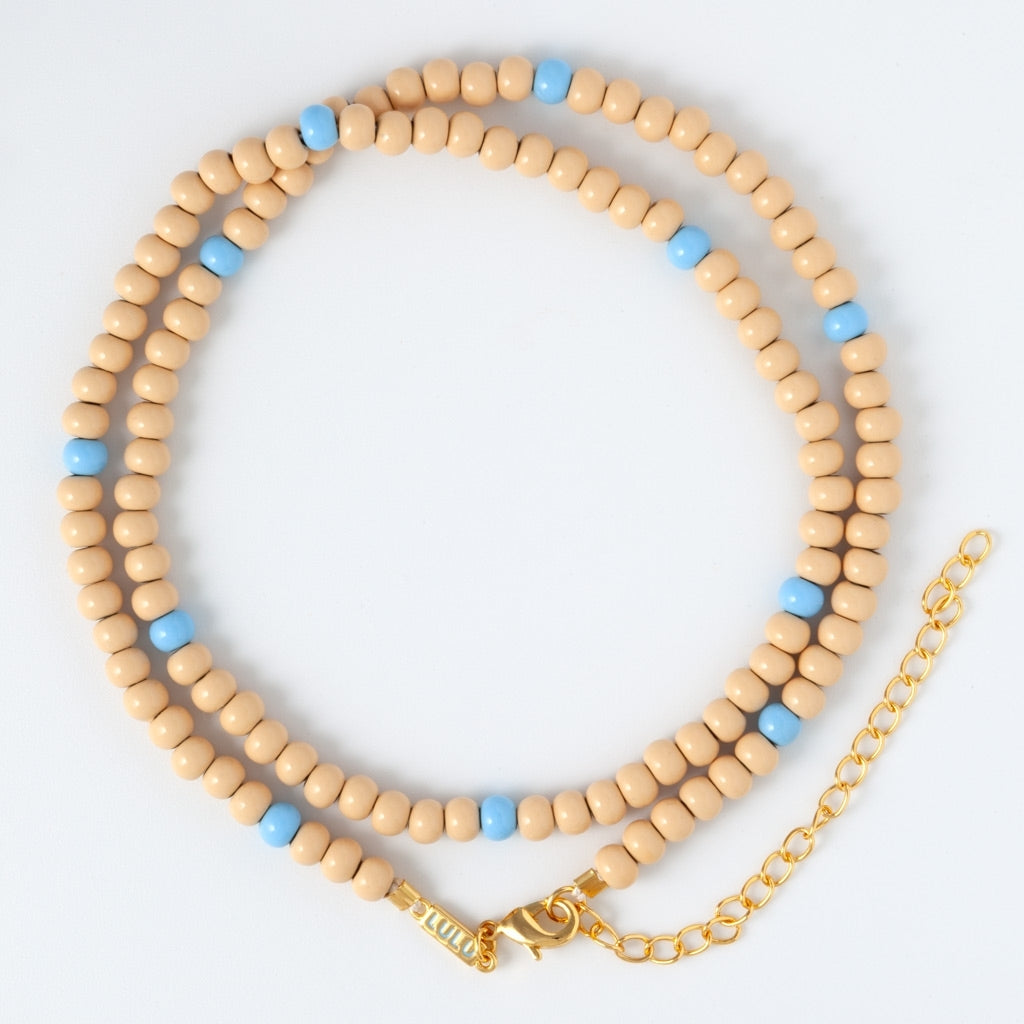 LULU Copenhagen Color Ball Necklace Necklaces Buttercream/Light Blue