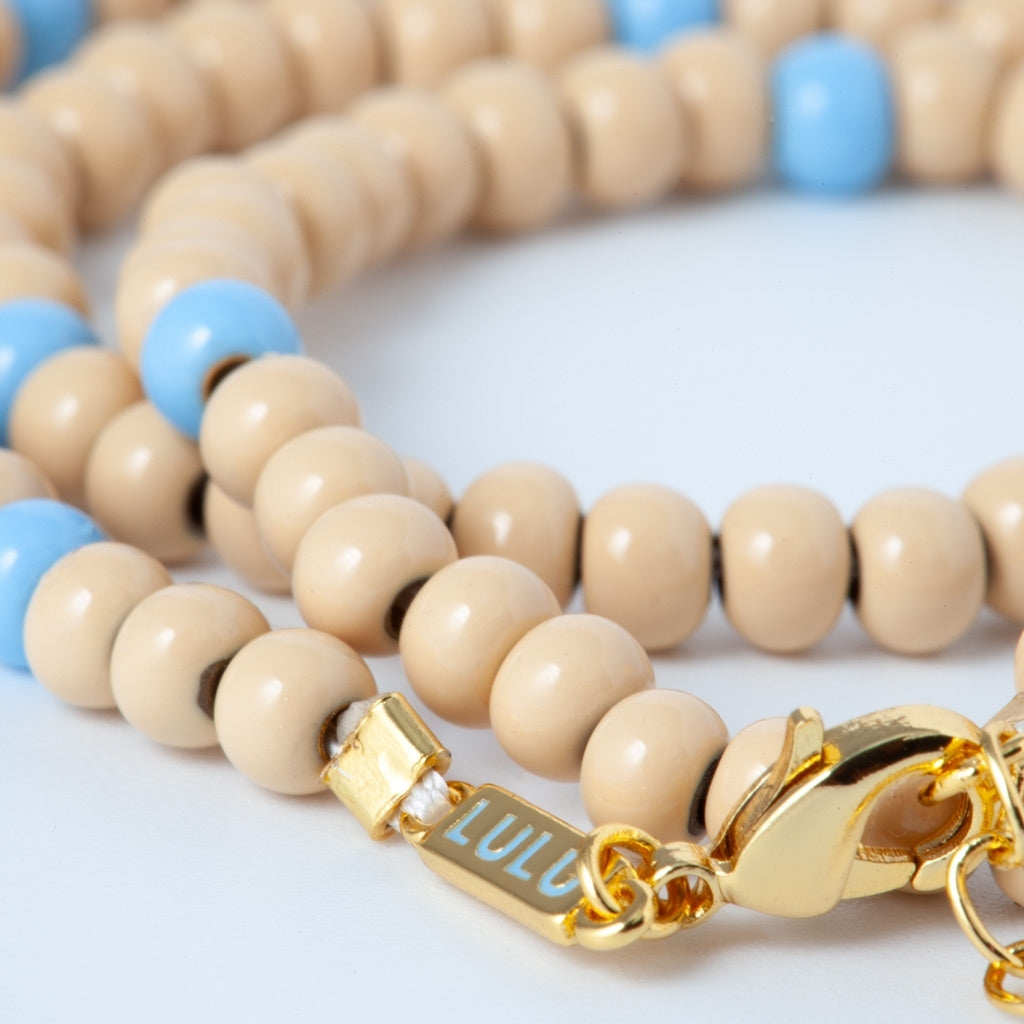 LULU Copenhagen Color Ball Necklace Necklaces Buttercream/Light Blue