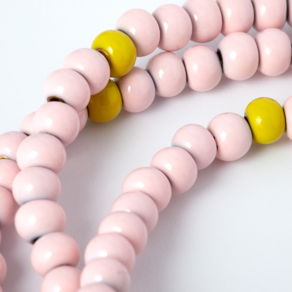 LULU Copenhagen Color Ball Necklace Necklaces Silke Light Pink/ Lime