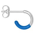 Color Hoop Half Dip 1 pcs silver plated - Blue