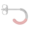 Color Hoop Half Dip 1 pcs silver plated - Light Pink