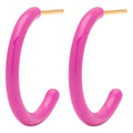 Color Hoops Medium pair - Electric Fuchsia Pink