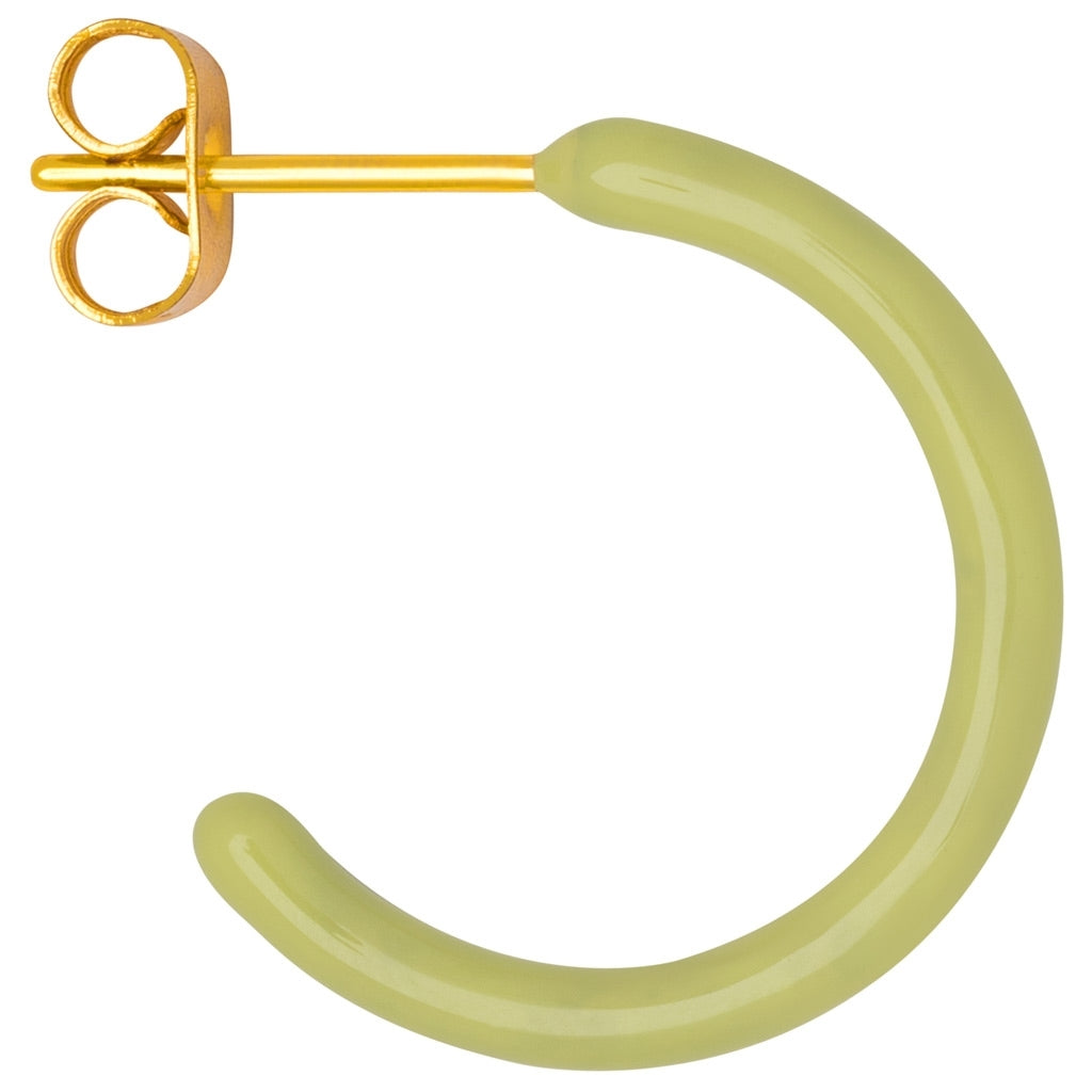 LULU Copenhagen Color Hoops Medium pair Hoops Lime