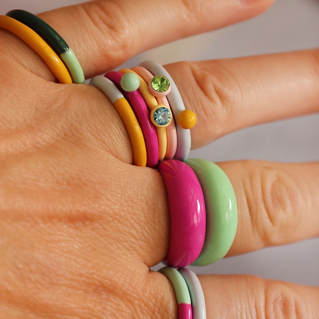 LULU Copenhagen Color Ring Quatro Rings Sundown
