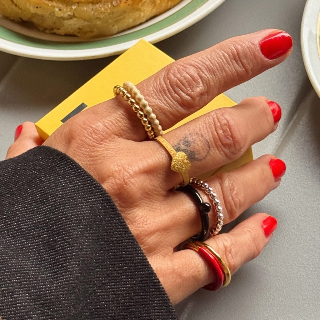 LULU Copenhagen Color Ring Top Rings Black