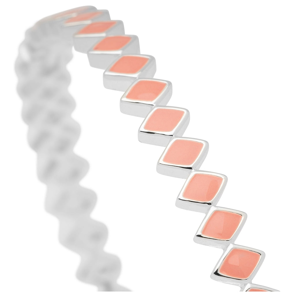 LULU Copenhagen Confetti Bangle - Silver Plated Bracelets Burnt Coral