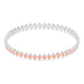 Confetti Bangle - Silver Plated - Burnt Coral