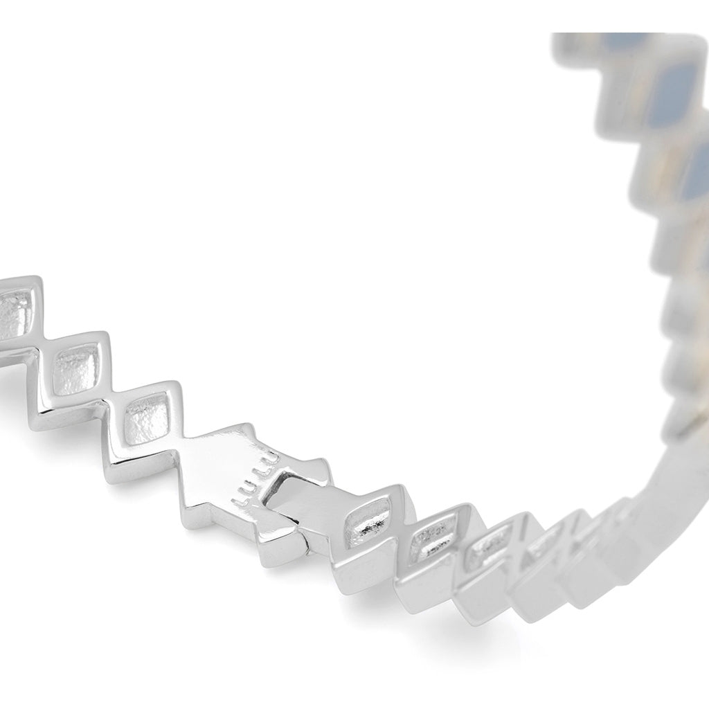 LULU Copenhagen Confetti Bangle - Silver Plated Bracelets Skyride Blue