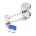 Confetti Dangling earring 1 pcs silver plated - Blue