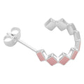 Confetti Hoops Pair silver plated - Light Pink