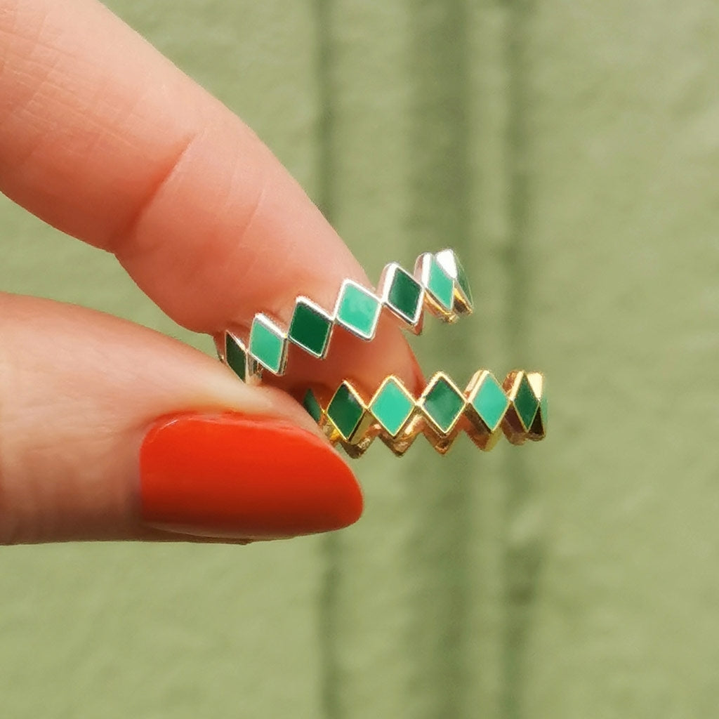 LULU Copenhagen Confetti Ring gold plated Rings Green