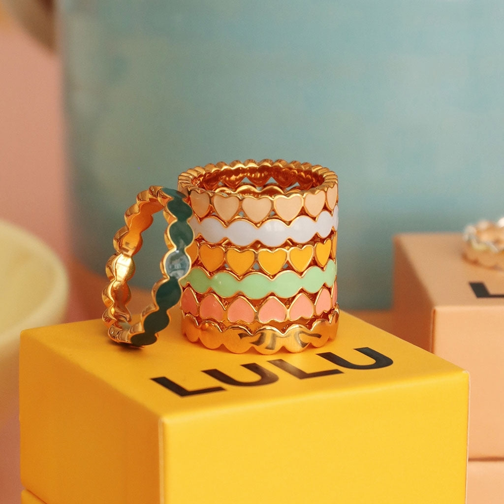 LULU Copenhagen Connected Hearts Ring Rings Sunflower