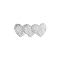 Domino Hearts 3 earring 1 pcs - Silver