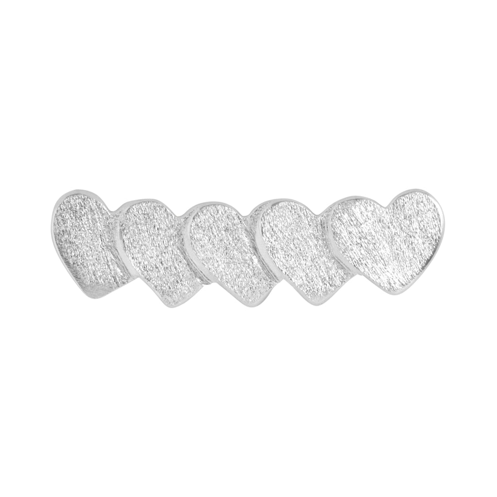 LULU Copenhagen Domino Hearts 5 earring 1 pcs Ear stud, 1 pcs Silver
