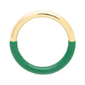 Double Color Ring gold plated - Gold/Green