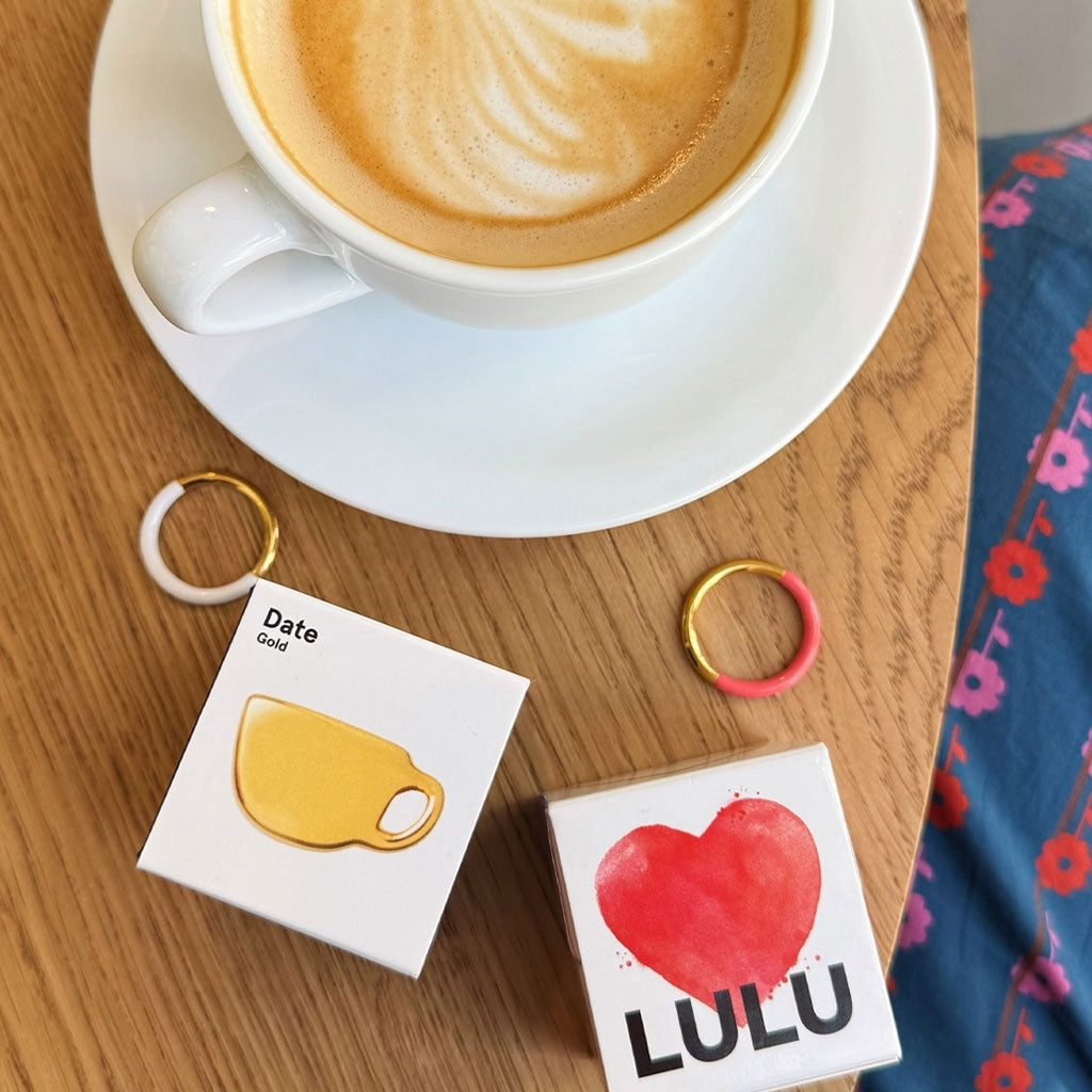 LULU Copenhagen Double Color Ring gold plated Rings Gold/White