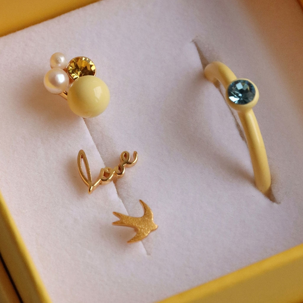 LULU Copenhagen For My Love earring 1 pcs Ear stud, 1 pcs Gold plated