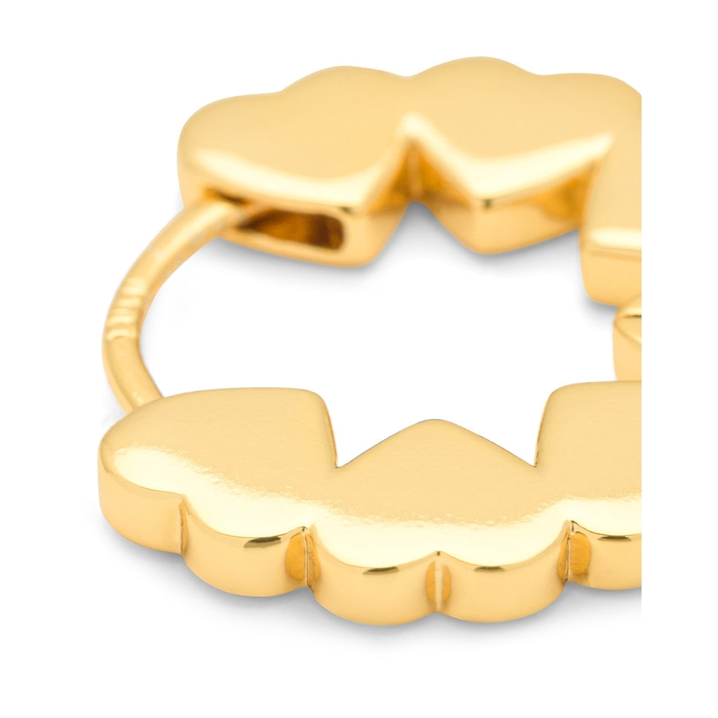 LULU Copenhagen Heart Hoops Pair Hoops Gold plated