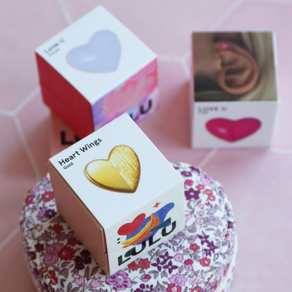 LULU Copenhagen Heart Wings earring 1 pcs Ear stud, 1 pcs Gold plated