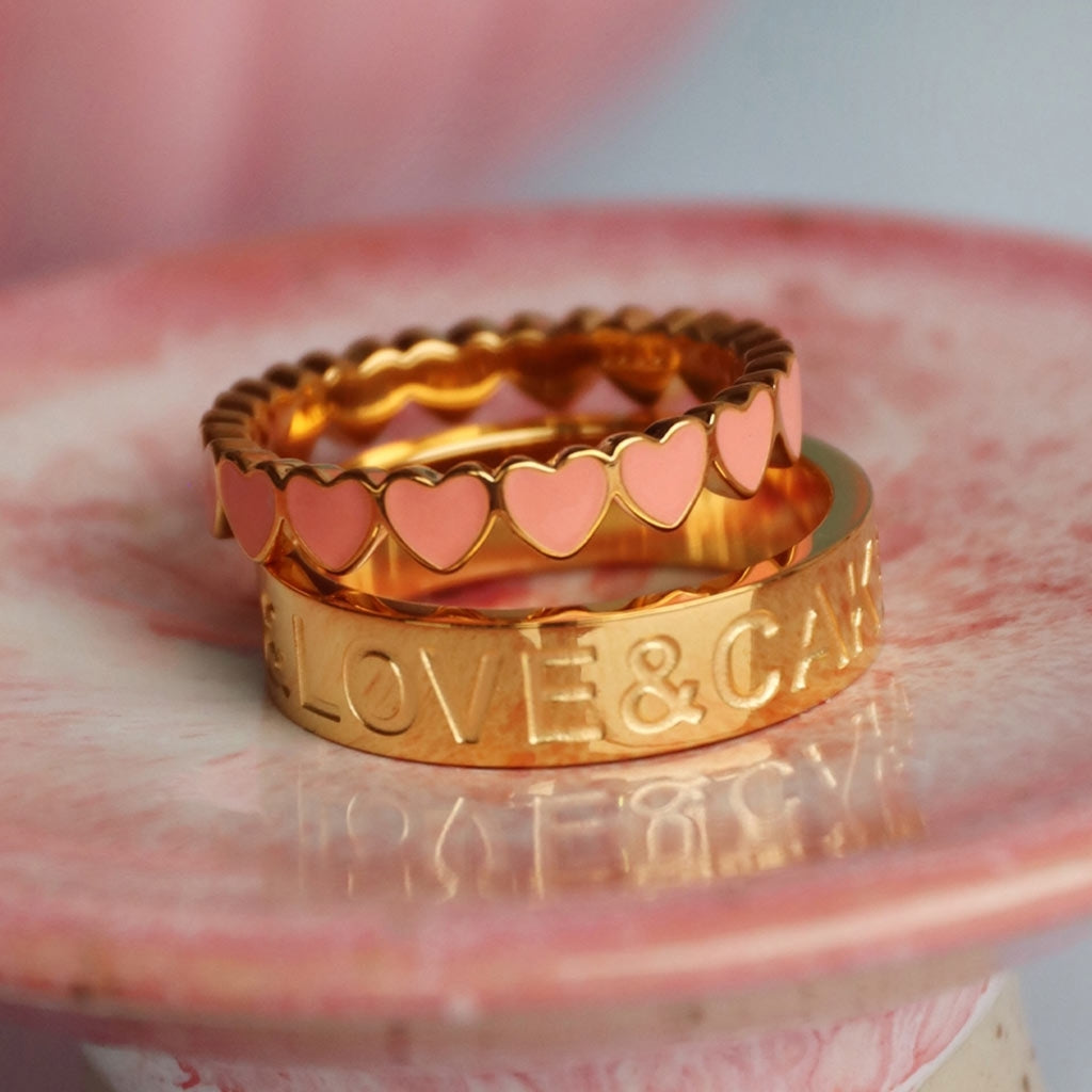 LULU Copenhagen Love & Cake Ring - Gold Plated Rings Gold plated